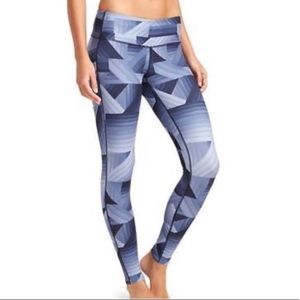 Athleta geometric blue leggings